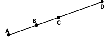 If a point c lies between two points a and b such that ac = bccomma ...